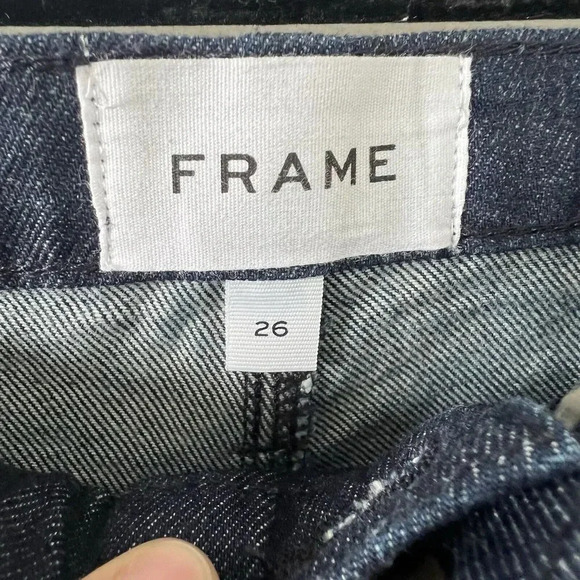 FRAME Denim Women’s 26 Flare High Rise Wide Leg Jeans Slimming Modern Retro Bell - Picture 9 of 16